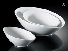 H.P.Ivory Oblique bowl 10.25X4.75